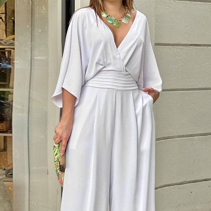 Mainaxa | Jumpsuit élégante à manches larges pour femmes