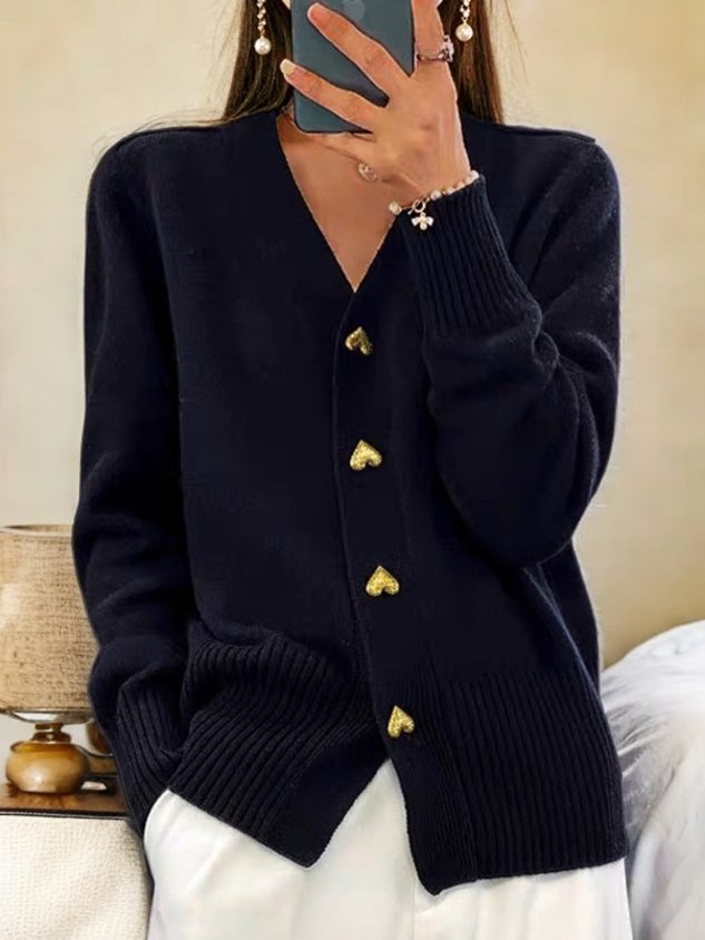 Luaynena | Cardigan en laine boutonné pour femmes