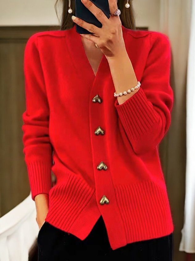 Luaynena | Cardigan en laine boutonné pour femmes