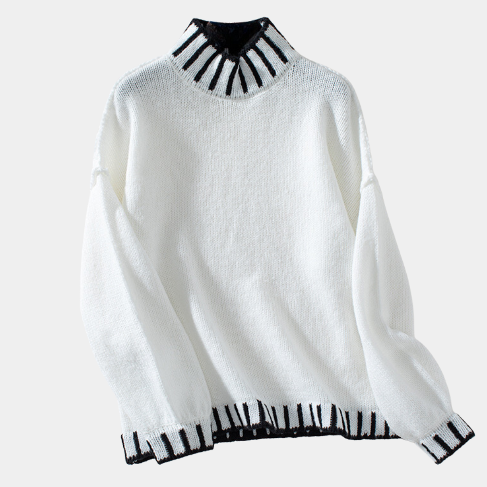 Veenaxa | Pull-over col roulé élégant femme