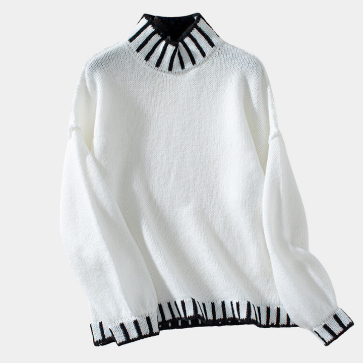 Veenaxa | Pull-over col roulé élégant femme
