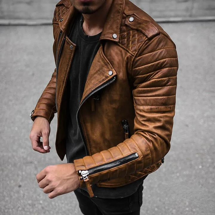 Vaayas | Veste en cuir intemporelle pour hommes