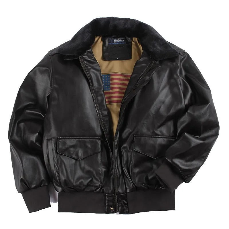 Seonnar | Veste d’hiver en cuir pour hommes