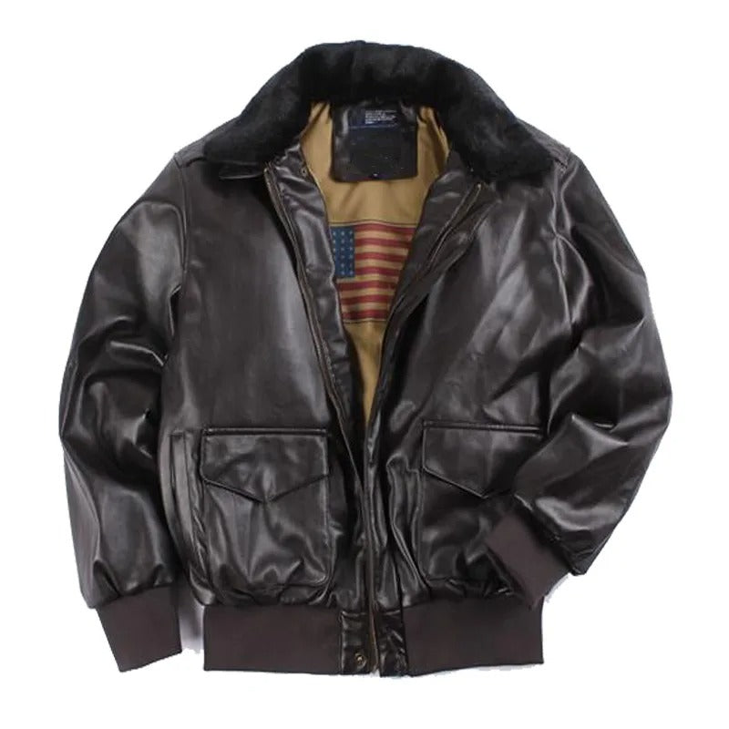 Seonnar | Veste d’hiver en cuir pour hommes