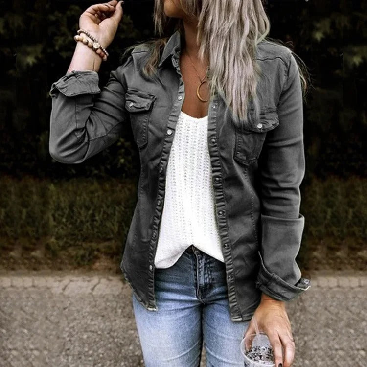 Sionnasa | Veste en jean mi-longue pour femmes