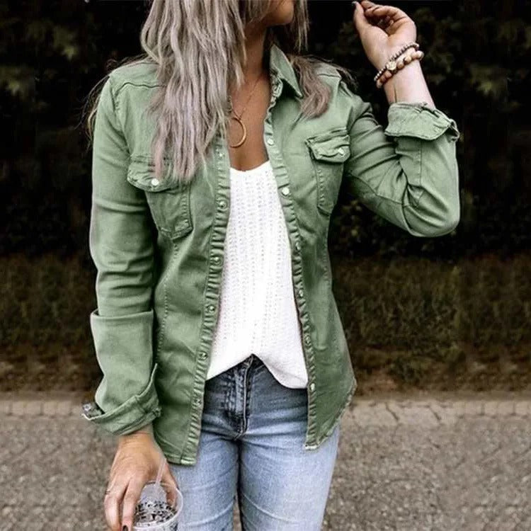 Sionnasa | Veste en jean mi-longue pour femmes