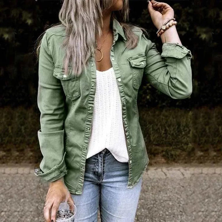 Sionnasa | Veste en jean mi-longue pour femmes
