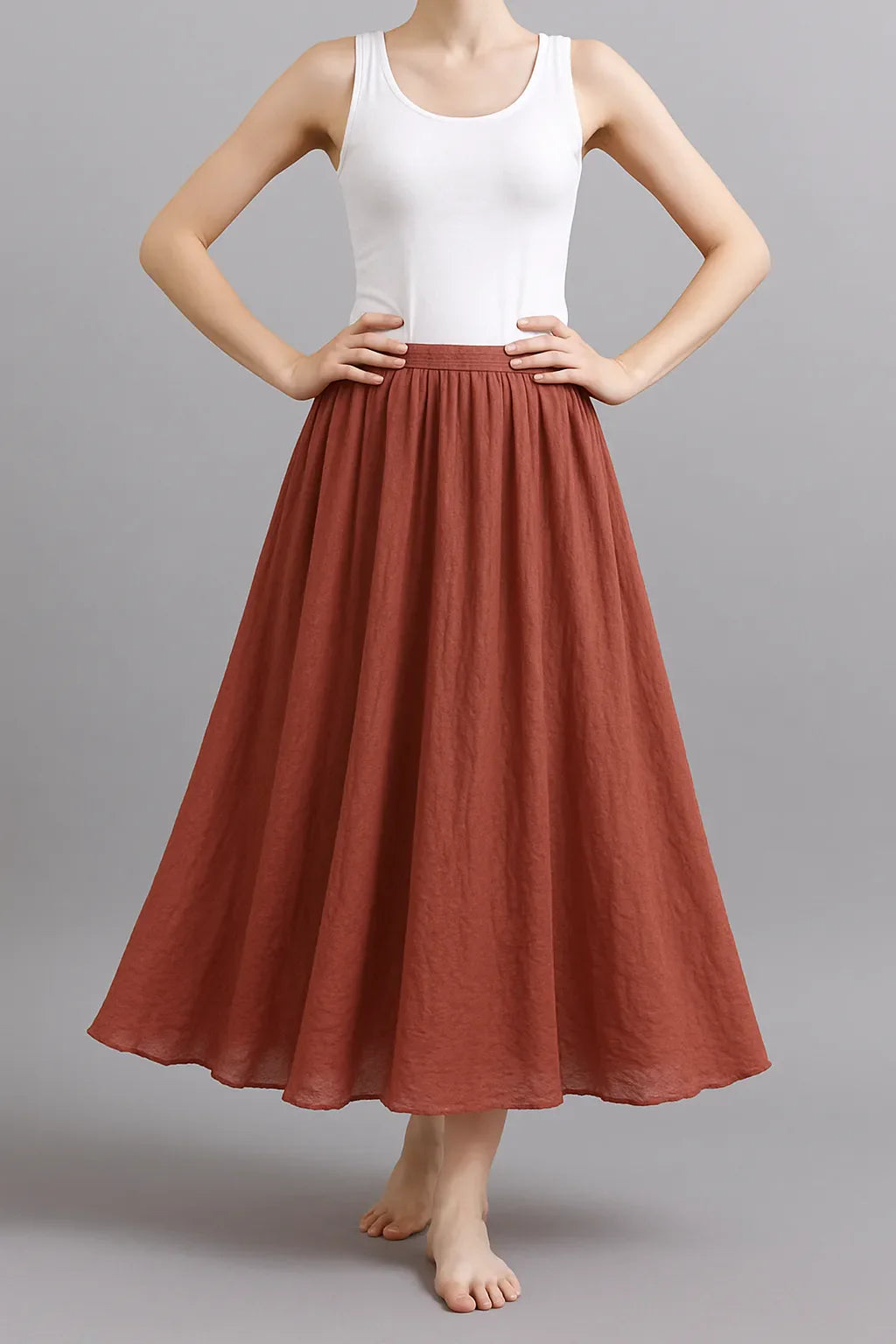 Reliara Plissée Maxi Jupe – Vera