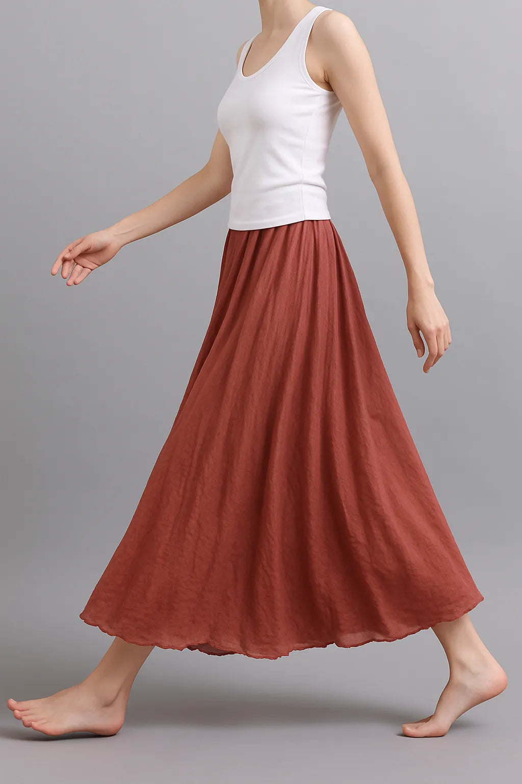 Reliara Plissée Maxi Jupe – Vera
