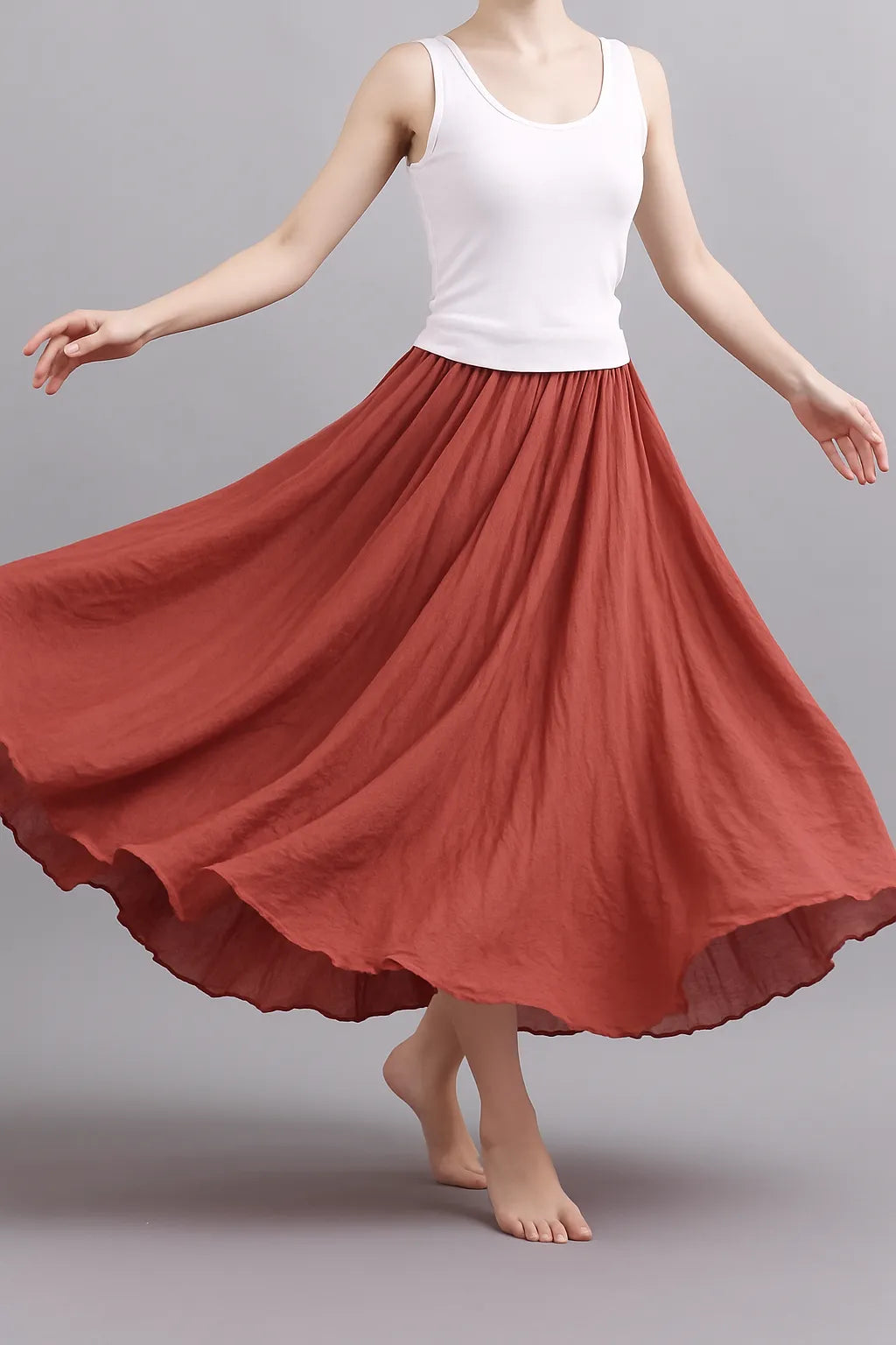 Reliara Plissée Maxi Jupe – Vera