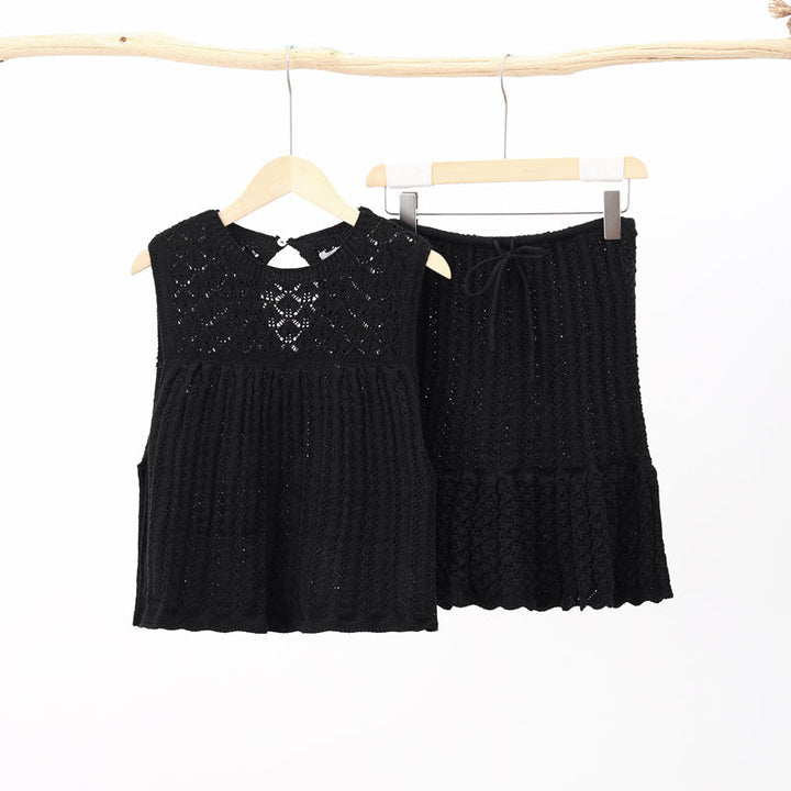 Vaonnana | Ensemble Femme Jupe Courte Sans Manches
