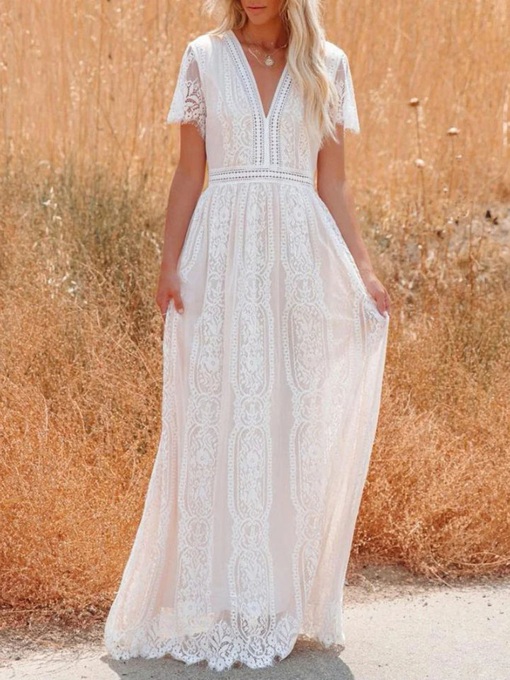 Veoraesa Blanche Maxi Robe de plage – Taline