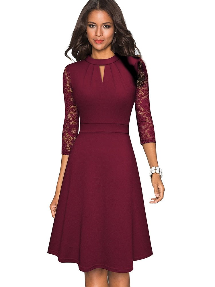 Muevasa | Robe en dentelle évidée