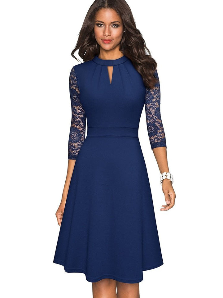 Muevasa | Robe en dentelle évidée