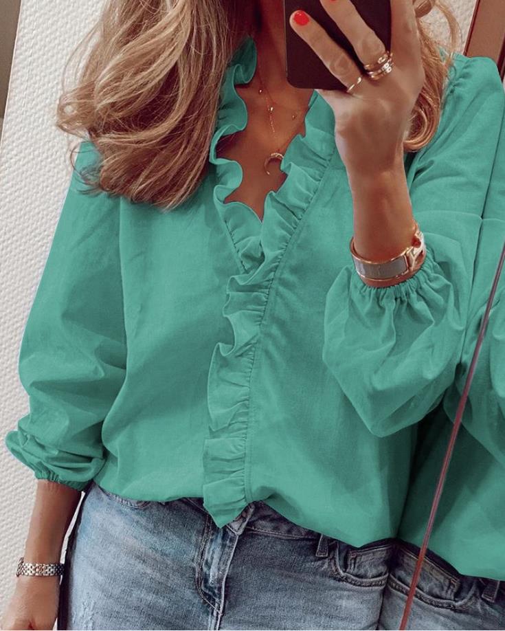 Noinaxa | Blouse à volants et décolleté en V