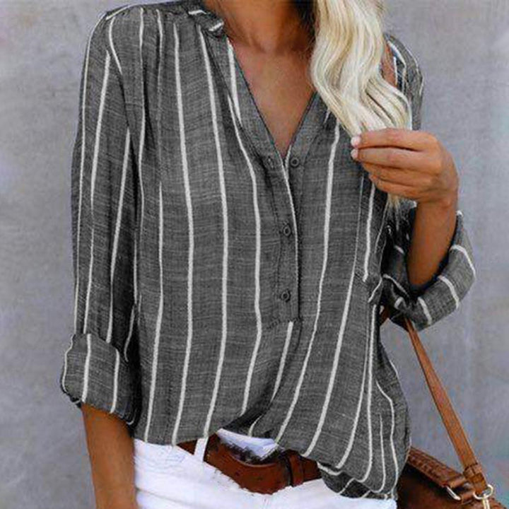 Oarana | Chemise rayée à une rangée de boutons