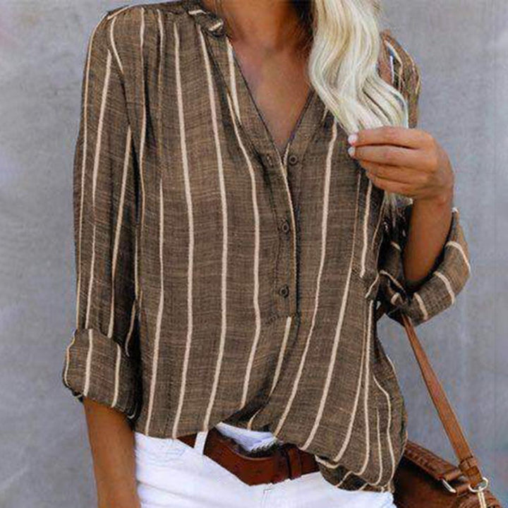 Oarana | Chemise rayée à une rangée de boutons