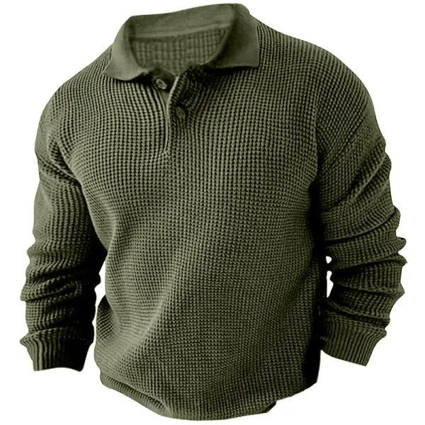 Liayner l Hommes Pull vintage à manches longues