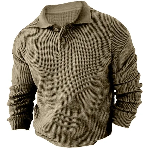 Liayner l Hommes Pull vintage à manches longues