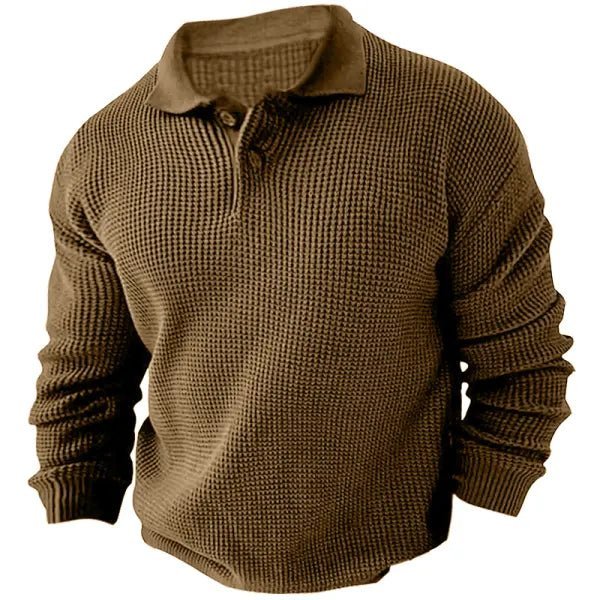 Liayner l Hommes Pull vintage à manches longues