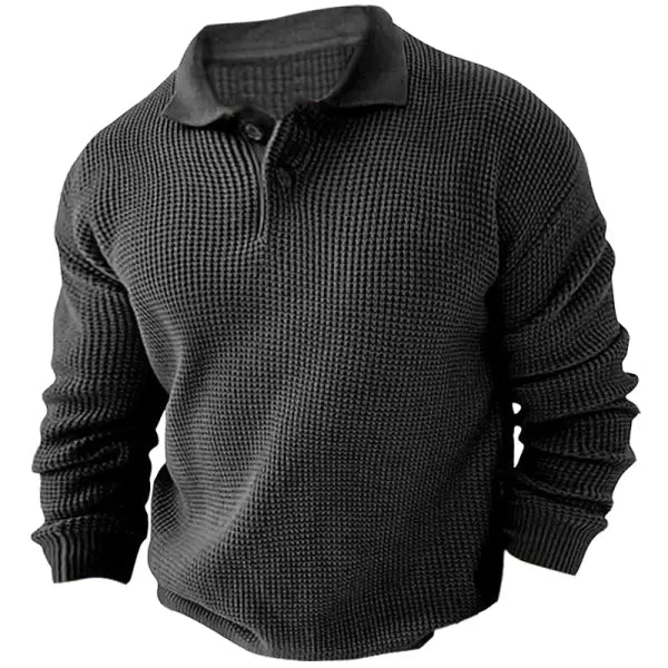 Liayner l Hommes Pull vintage à manches longues