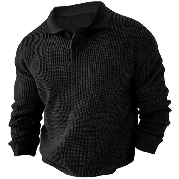 Liayner l Hommes Pull vintage à manches longues