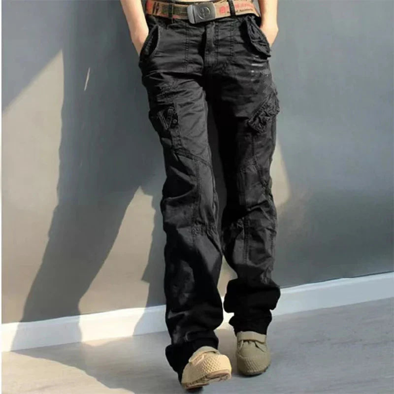 Soaynesa | Pantalon cargo taille basse pour femmes