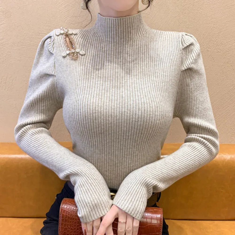 Oiraxa | Pull côtelé élégant femme