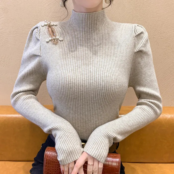 Oiraxa | Pull côtelé élégant femme